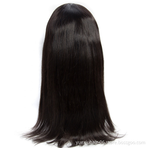 High Quality Popular Raw Indian Hair 180% Density 13X4 Lace Closure Soft Straight Wig Human Hair Free Shipping Wigs